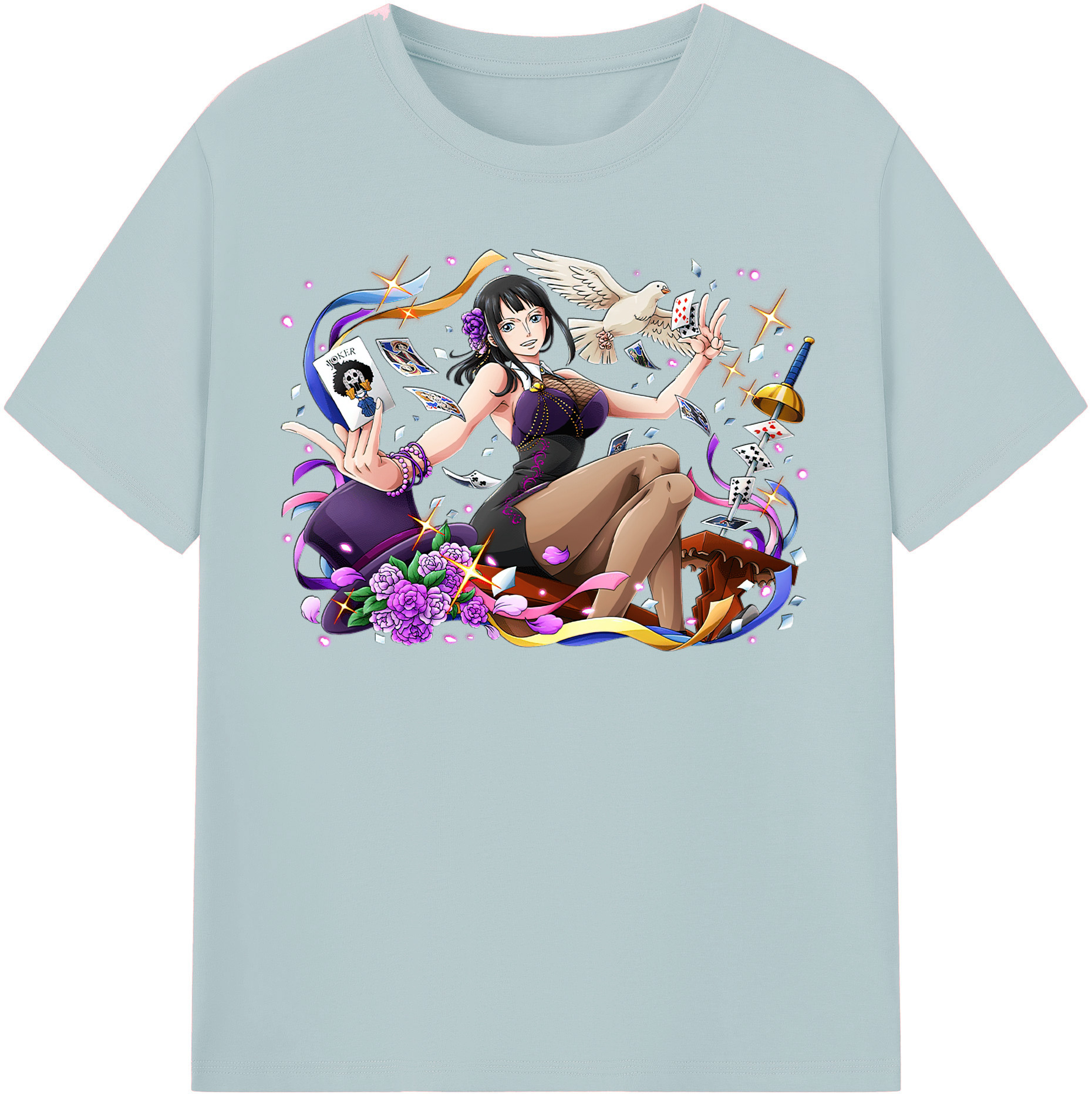 ワンピース ニコ・ロビン ONE PIECE Nico Robin 綿100％半袖Tシャツ（フロントプリント）
